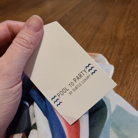 Subtle luxury pool to party multi wear sarong or swim cover up. OS - Picture 5 of 8